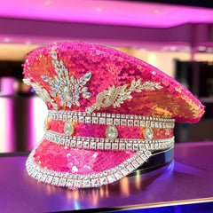 Pearlescent Delicate Rhinestone Hat