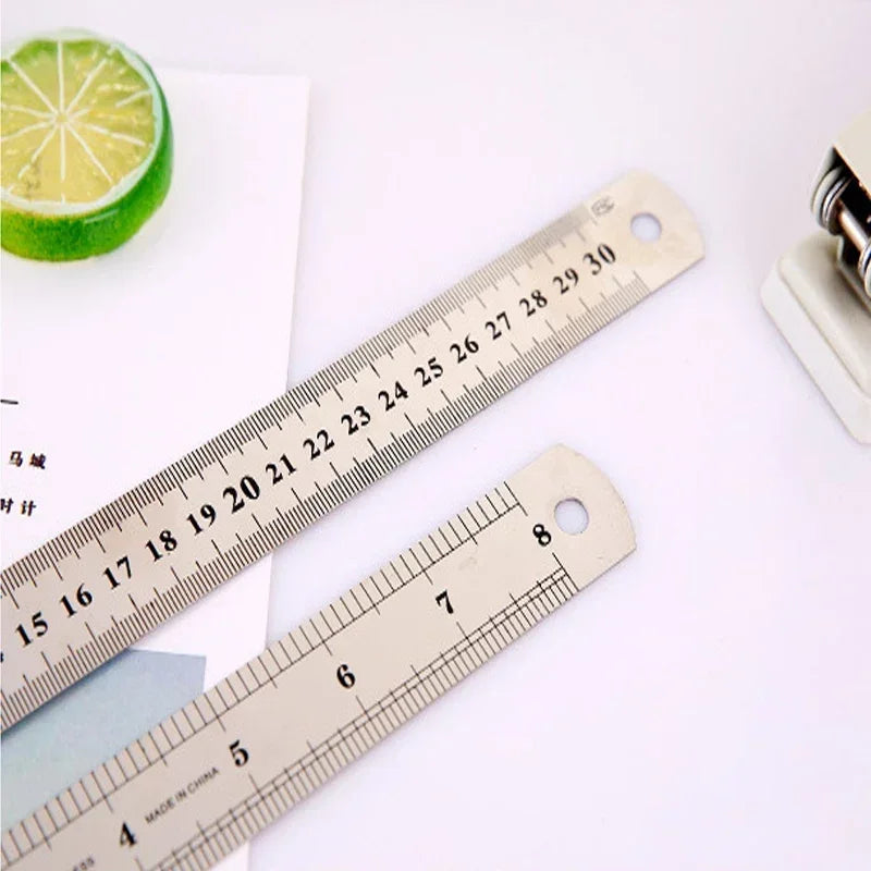 Double Side Scale Stainless Steel Ruler