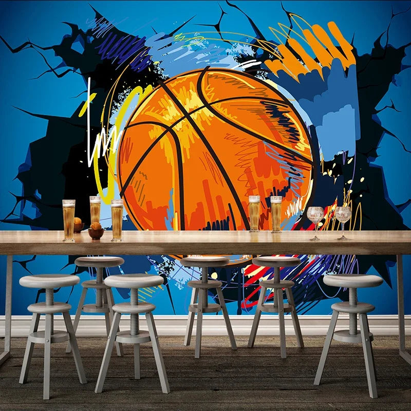 Basketball Broken Wall Poster