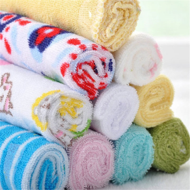 8Pcs Baby Infant Newborn Bath Towel Washcloth Feeding Cotton