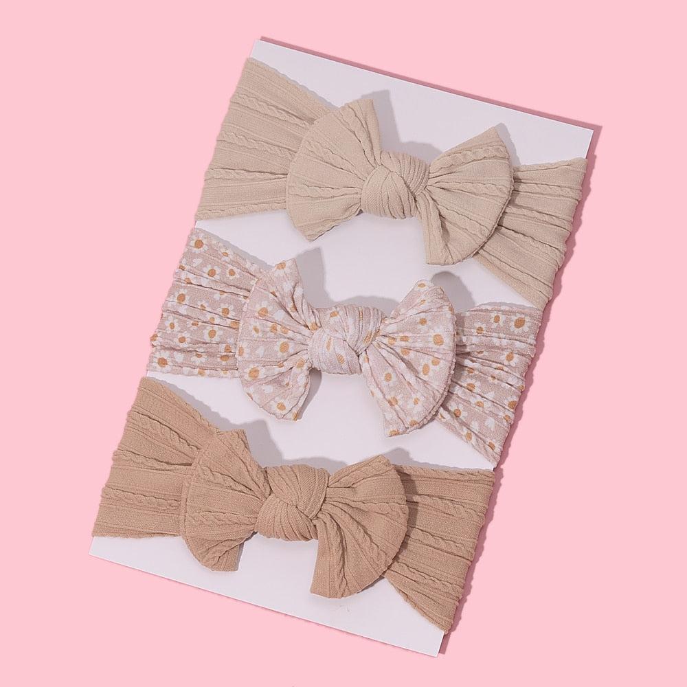 3Pcs/Lot Baby Headband Sets Bow