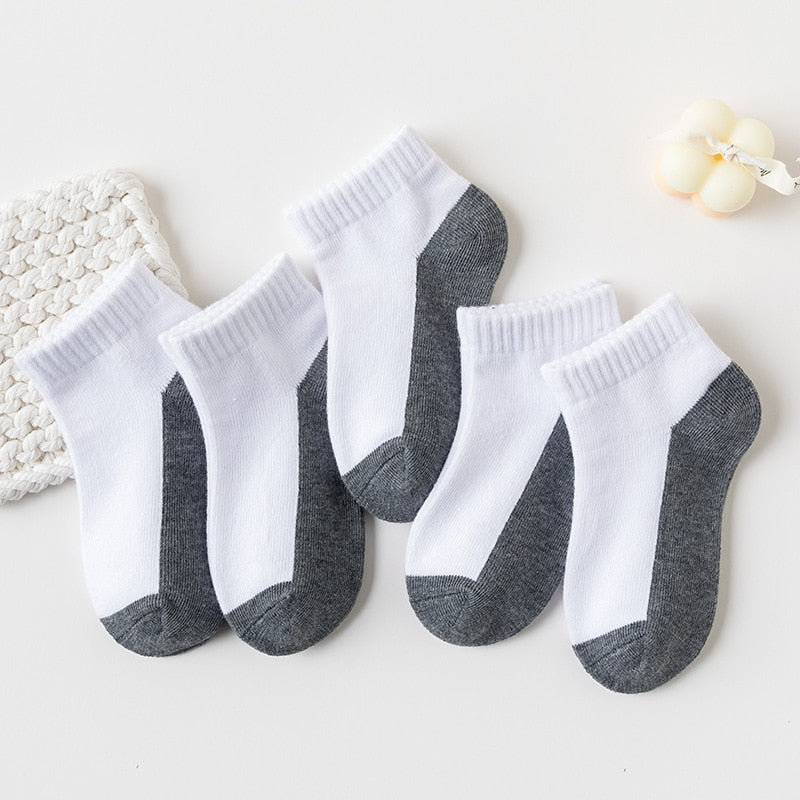 5 Pairs Children Socks Boy Girl Baby Cotton Soft Breathable