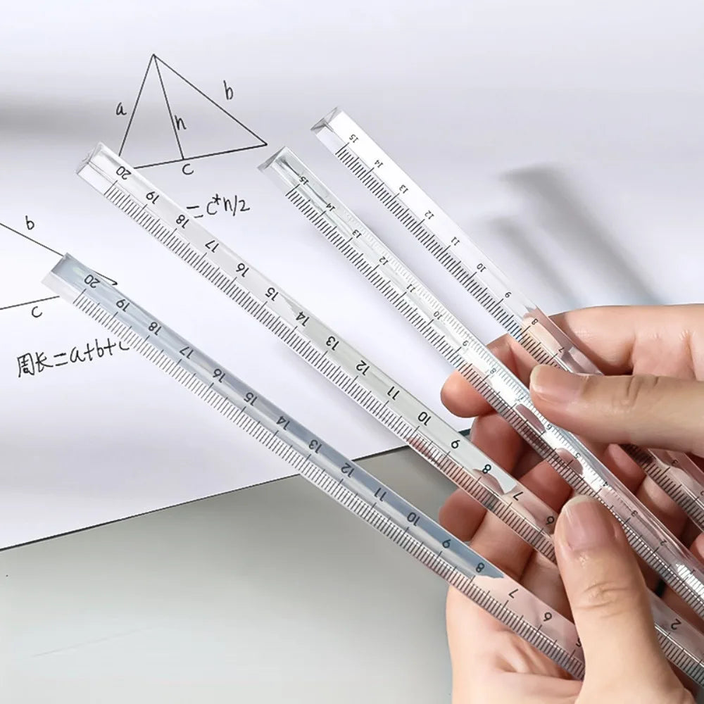 Transparent Three-square Ruler