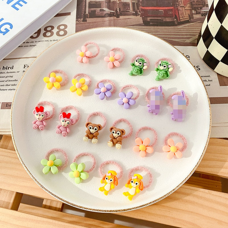 10/20 Pcs/Set Baby Girls Cute Cartoon Flower Thumb Ring