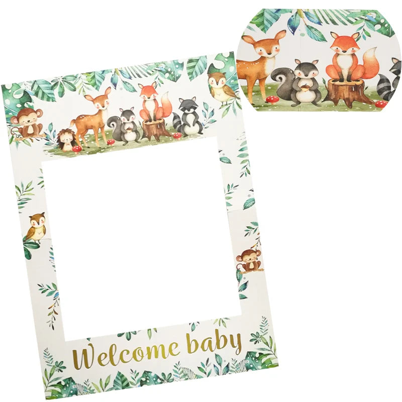 Safari Jungle Welcome Baby Paper Photo Frame