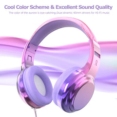 Purple Gradient Wired Earphones