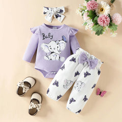 3Pcs Autumn Infant Girls Clothes Set