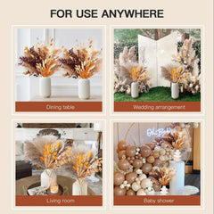 Boho Flowers Orange Pampas