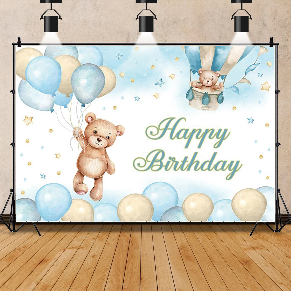 Teddy Bear Baby Shower Backdrop For Photography