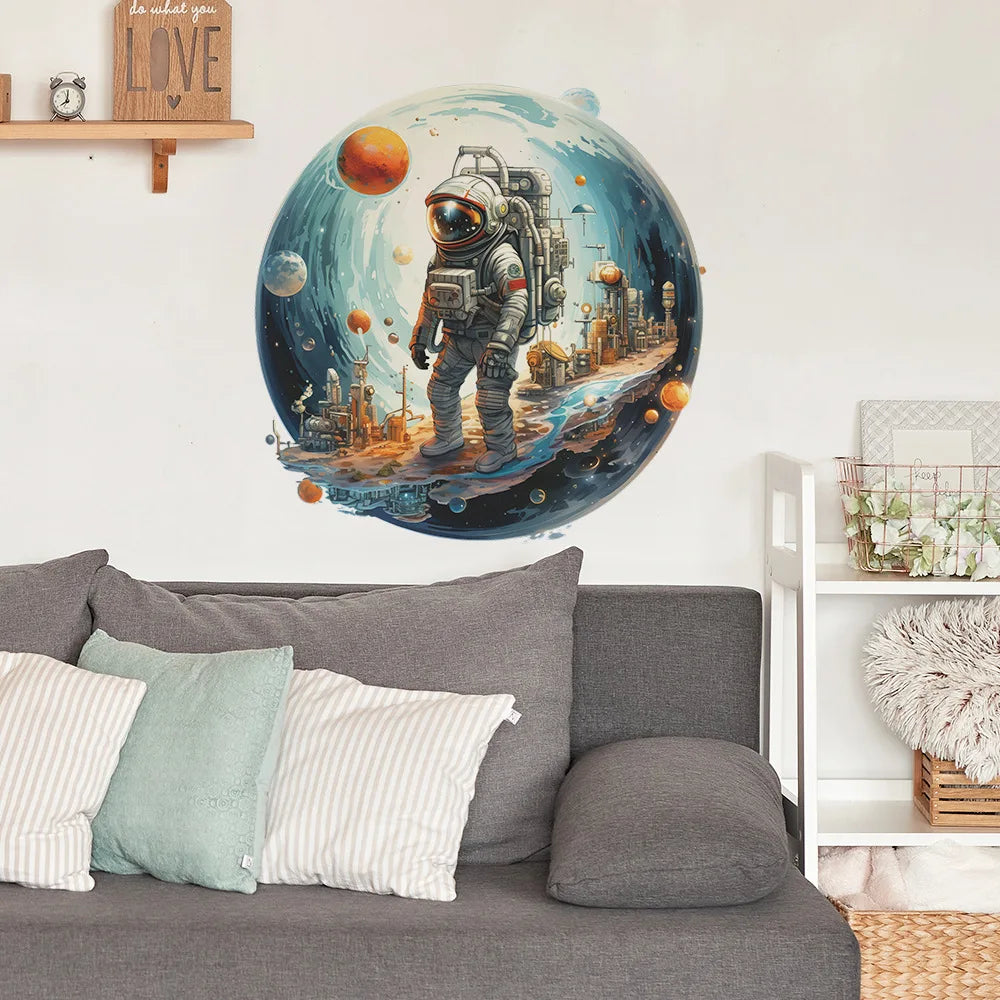 Astronaut Vinyl Tile Wall Sticker