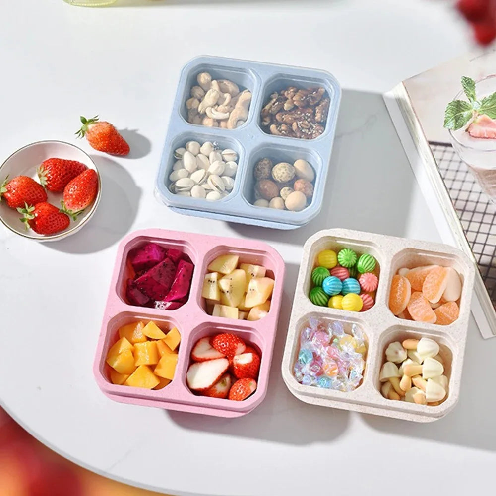 4 Grid Snack Portable Containers