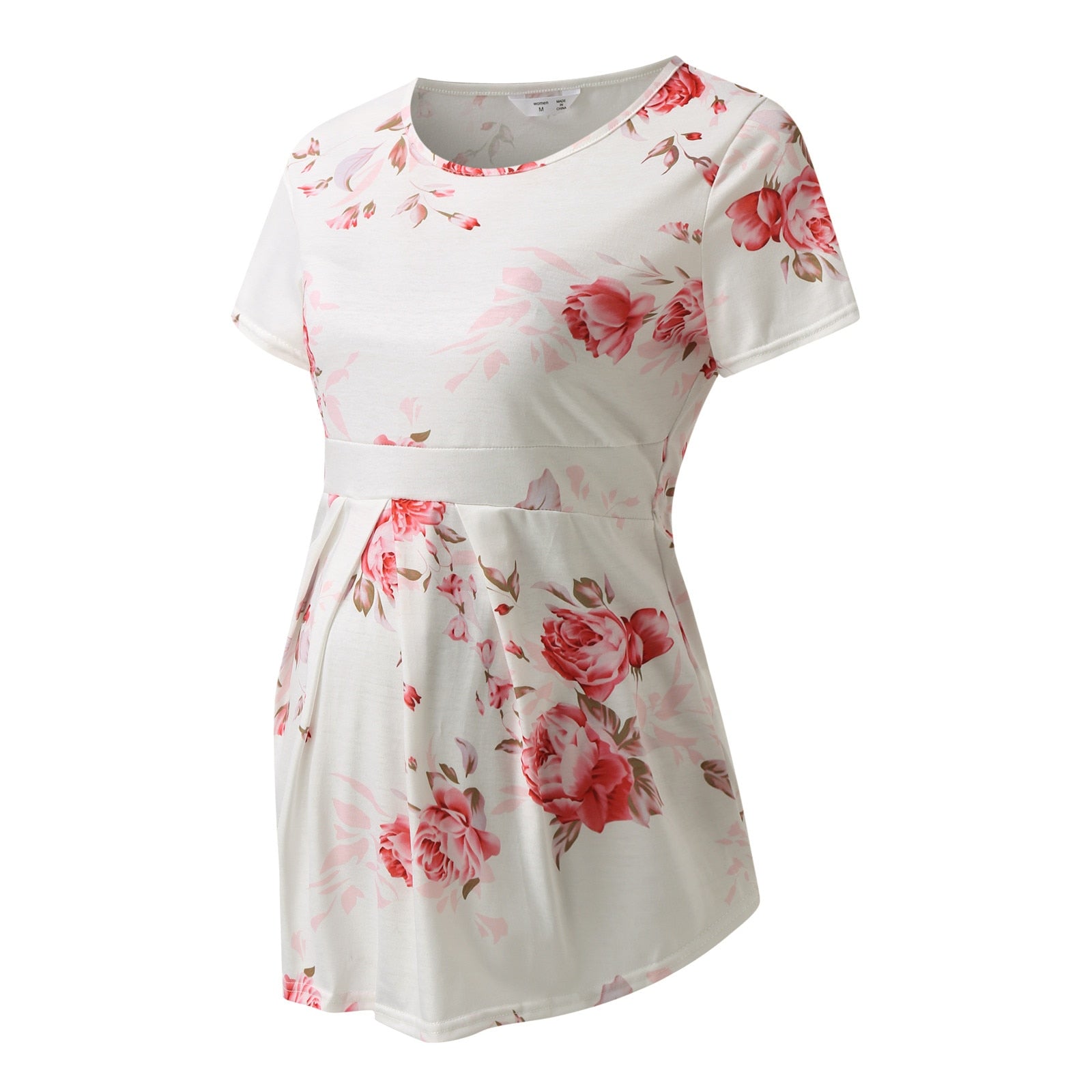 Women's Shirt Maternity Floral Printed Nursing Tops Breastfeeding Double Layer Pregnancy Clothes