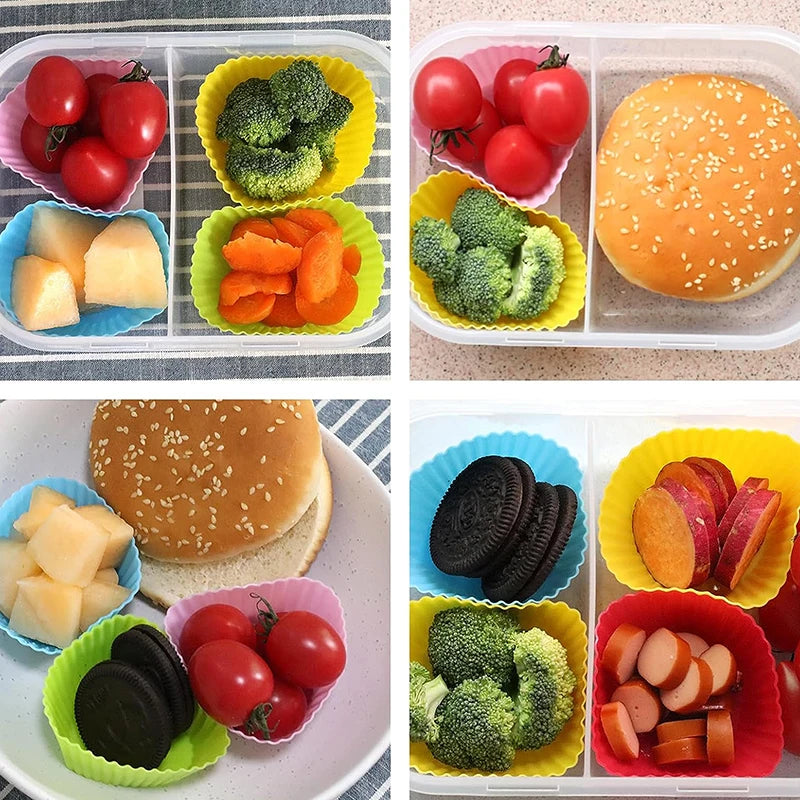 4 Pcs Silicone Lunch Box Dividers