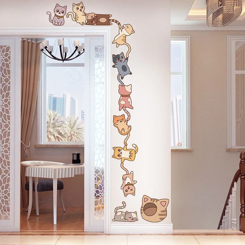 Colorful Cats Wall Sticker