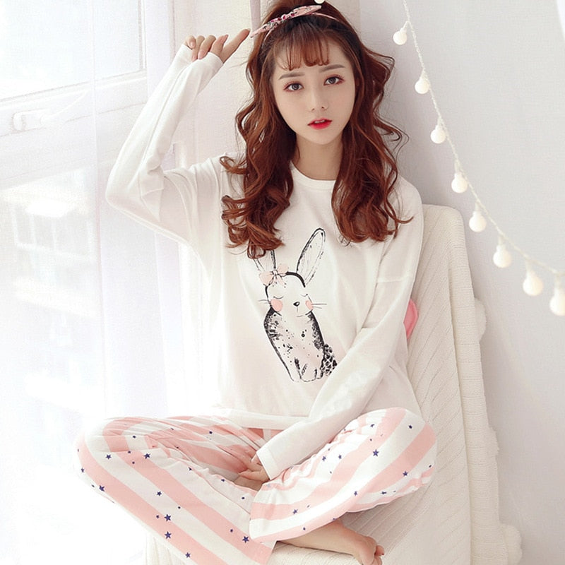 Nursing Pajamas Sets Cotton Breastfeeding Maternity Sleepwear Lactation