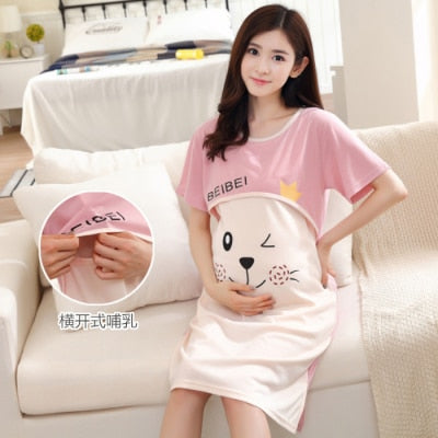 Maternity Pajamas Breastfeeding Nightgowns