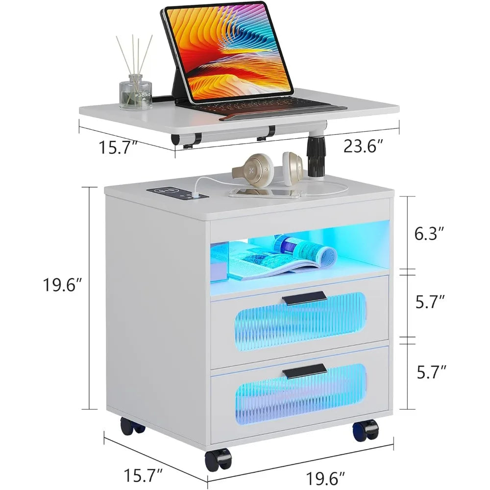 Wireless Charging Station Nightstand with