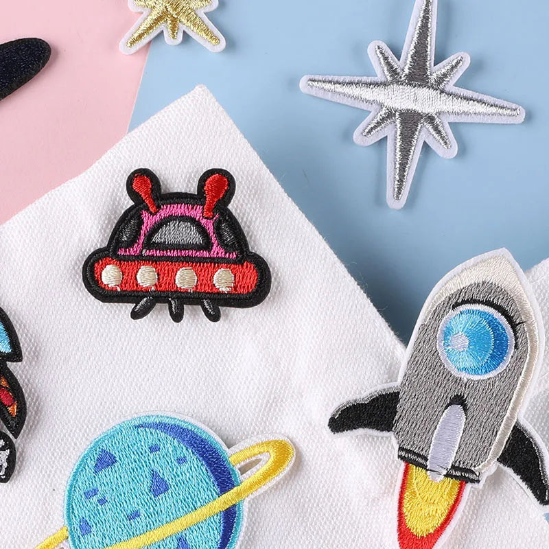 Space Sew Iron On Patches