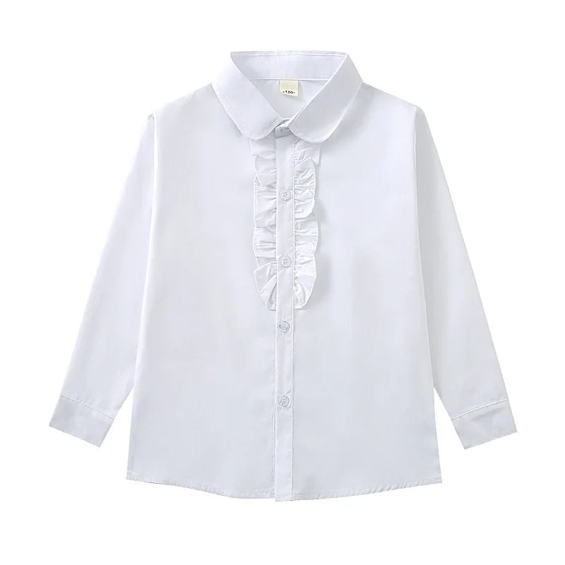 Girls lace cotton solid Blouse