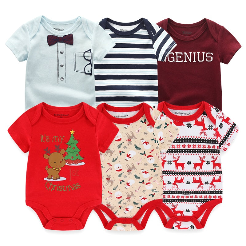 6PCS/Set Unisex Newborn Baby Cotton Cartoon Girls Jumpsuits