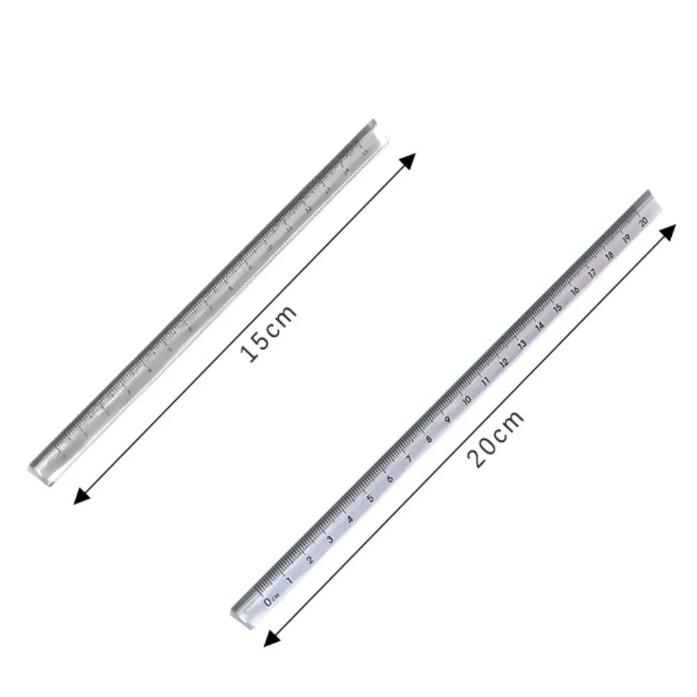 Transparent Three-square Ruler