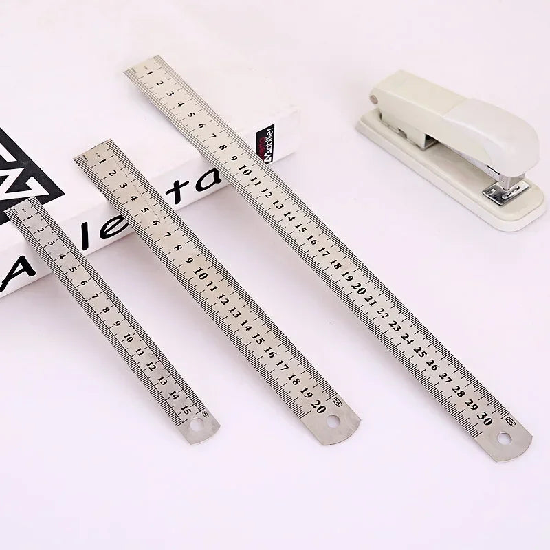 Double Side Scale Stainless Steel Ruler