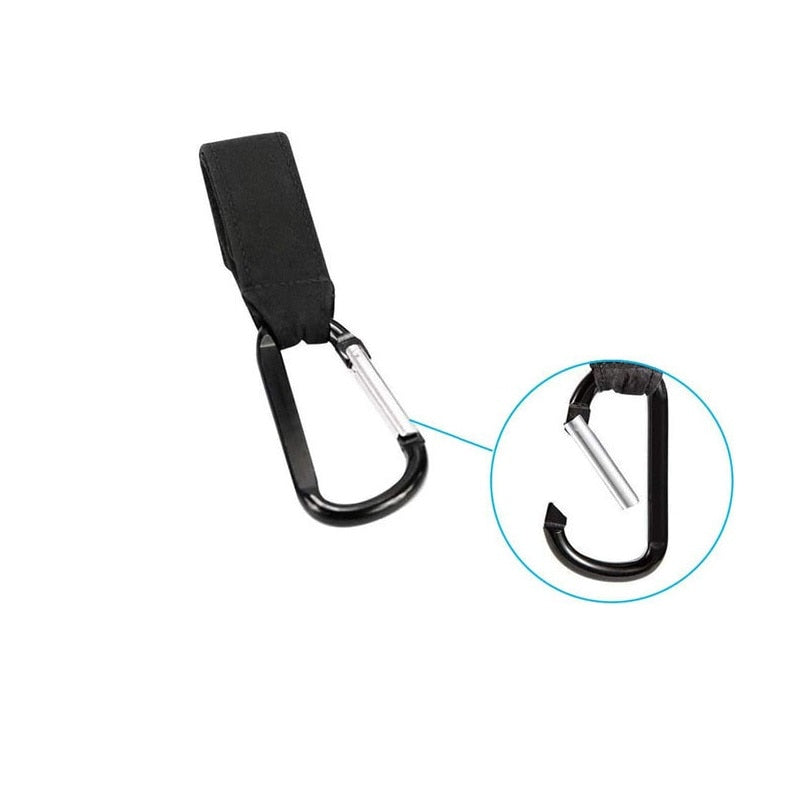 1/2pcs PU Leather Baby Bag Stroller Hook Pram Rotate 360 Degree Rotatable