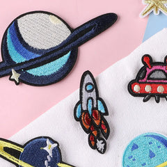 Space Sew Iron On Patches