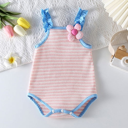 Toddler Baby Girl Romper Print Infant Jumpsuit 0-24M