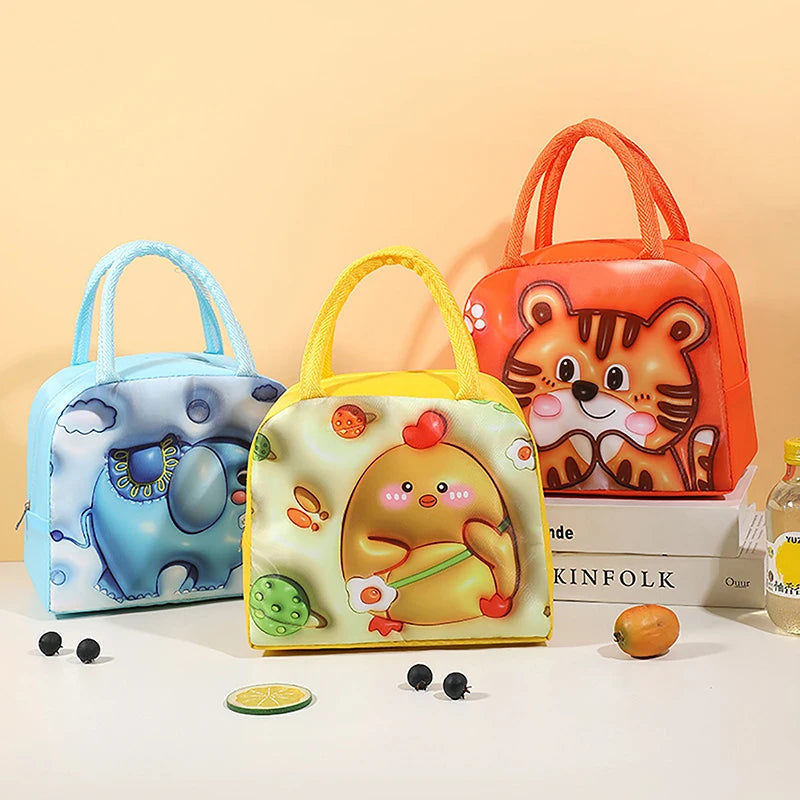 Portable 3D Cartoon Lunch Bag