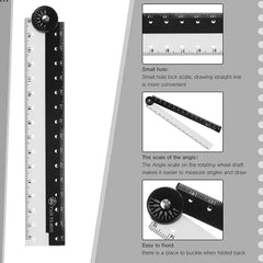 Folding  Black And White Ruler