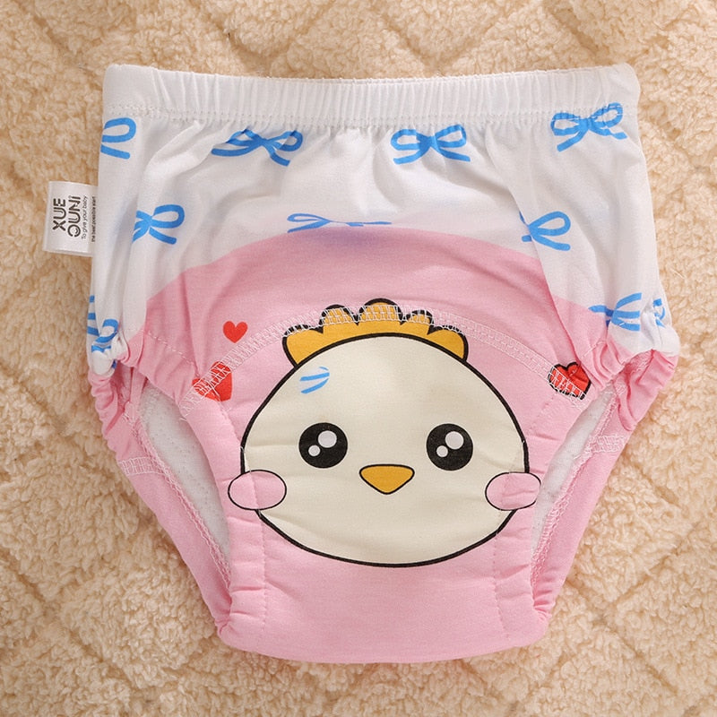 6 Layers Cute Cartoon Training Pants Baby Washable Underwear Infant Breathable Reusable Nappies