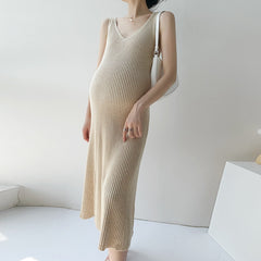 Pregnant Women Knitted Long Dresses