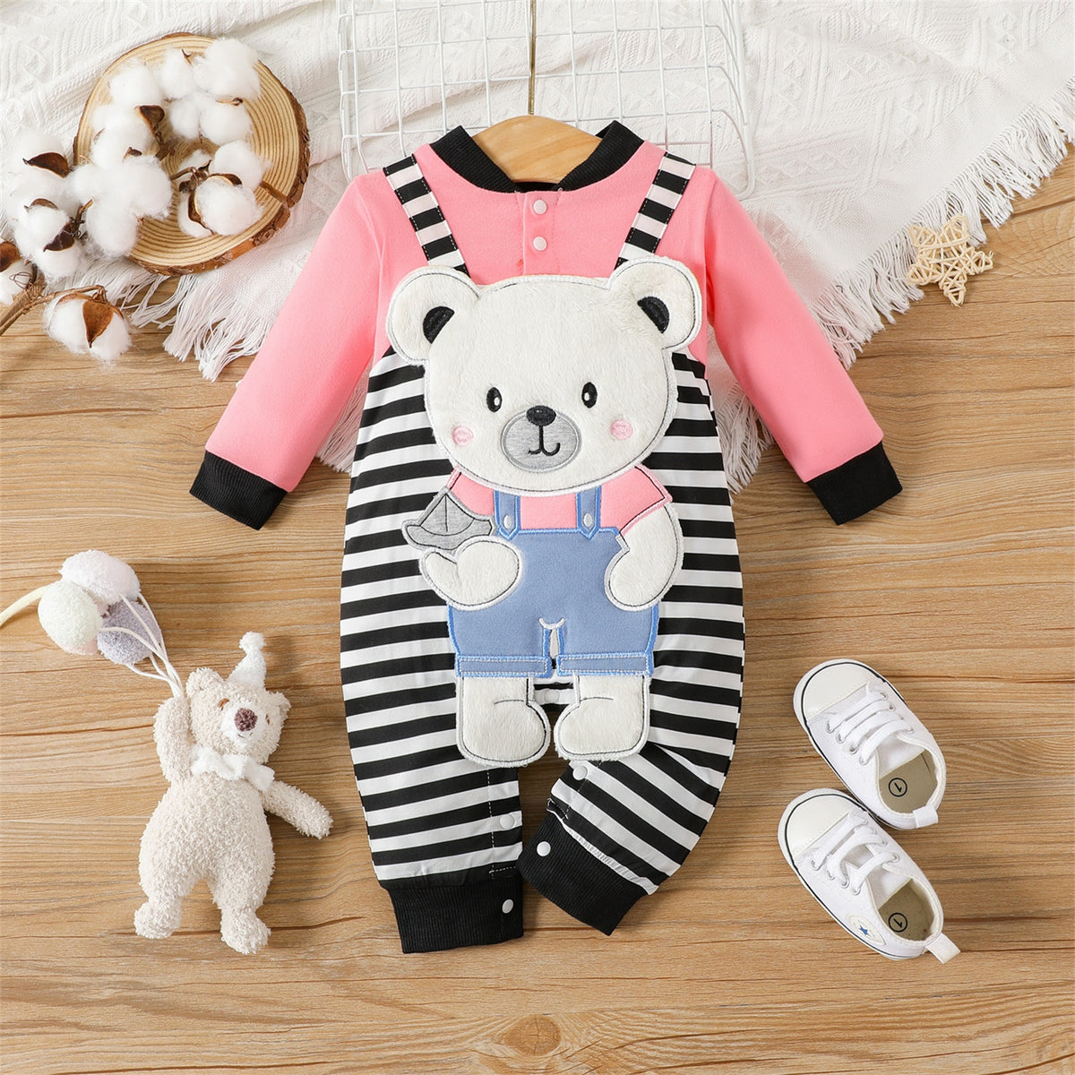 Baby Boy New Born Overalls Jumpsuit Romper Infant