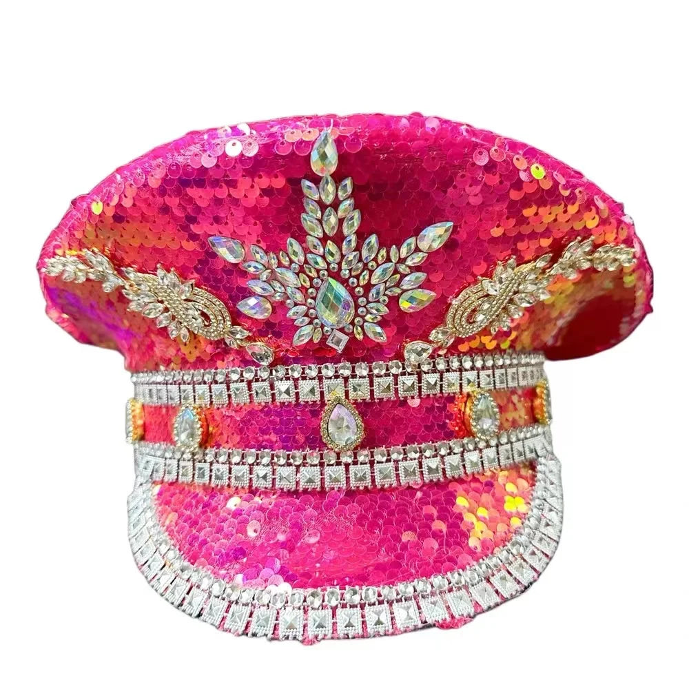 Pearlescent Delicate Rhinestone Hat