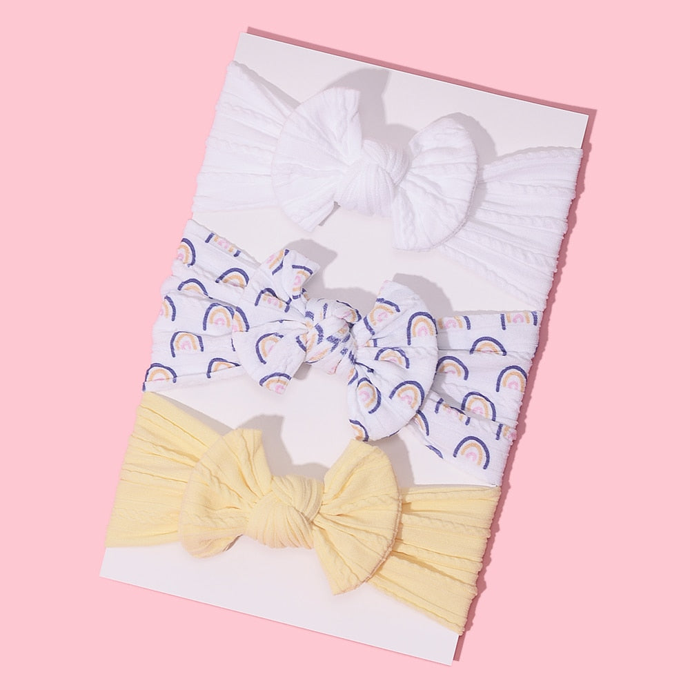 3Pcs/Lot Baby Headband Sets Bow