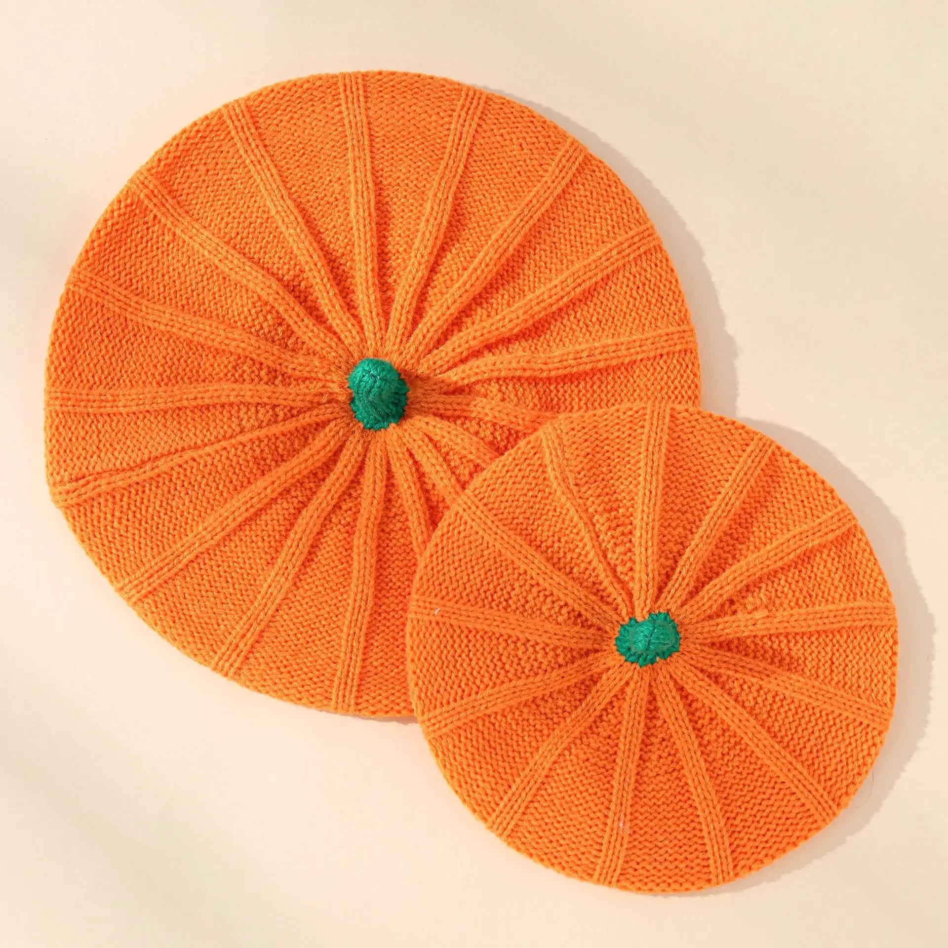 Pumpkin Beret Warm Belle Hat