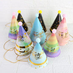 5PCS Paper Cone Birthday Hats