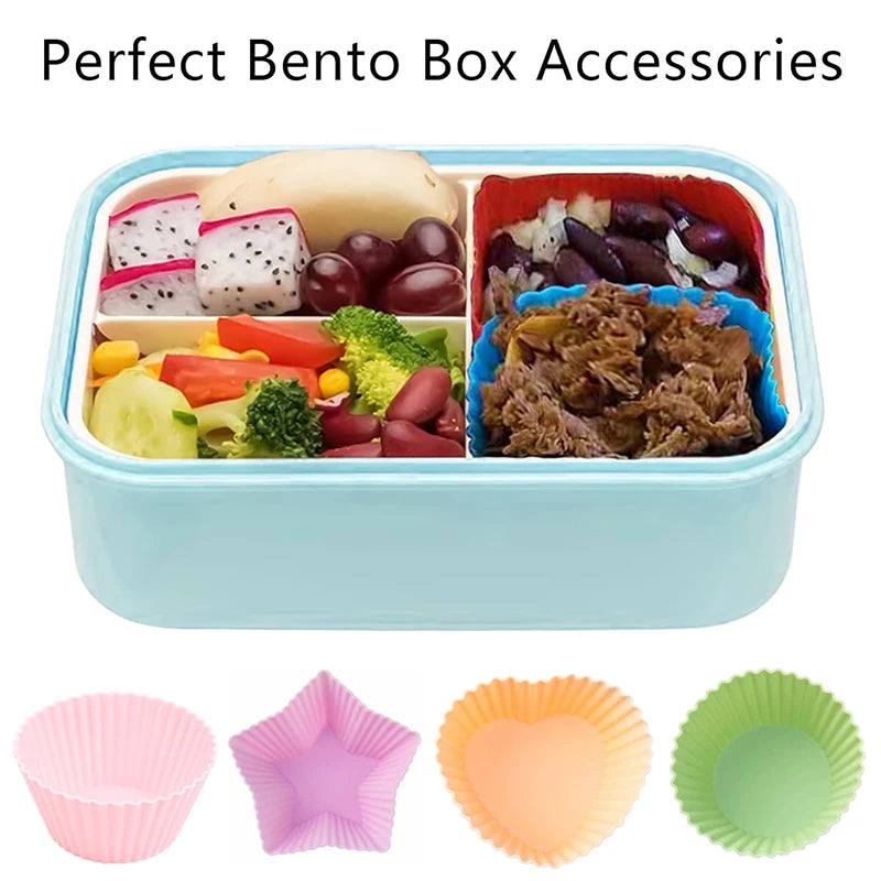 4 Pcs Silicone Lunch Box Dividers