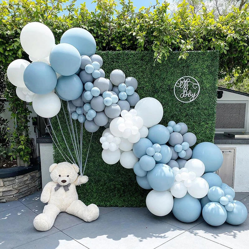 Burgundy Blue Gold Balloon Arch Kit