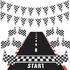 Racing  Road Tablecloth Decorations