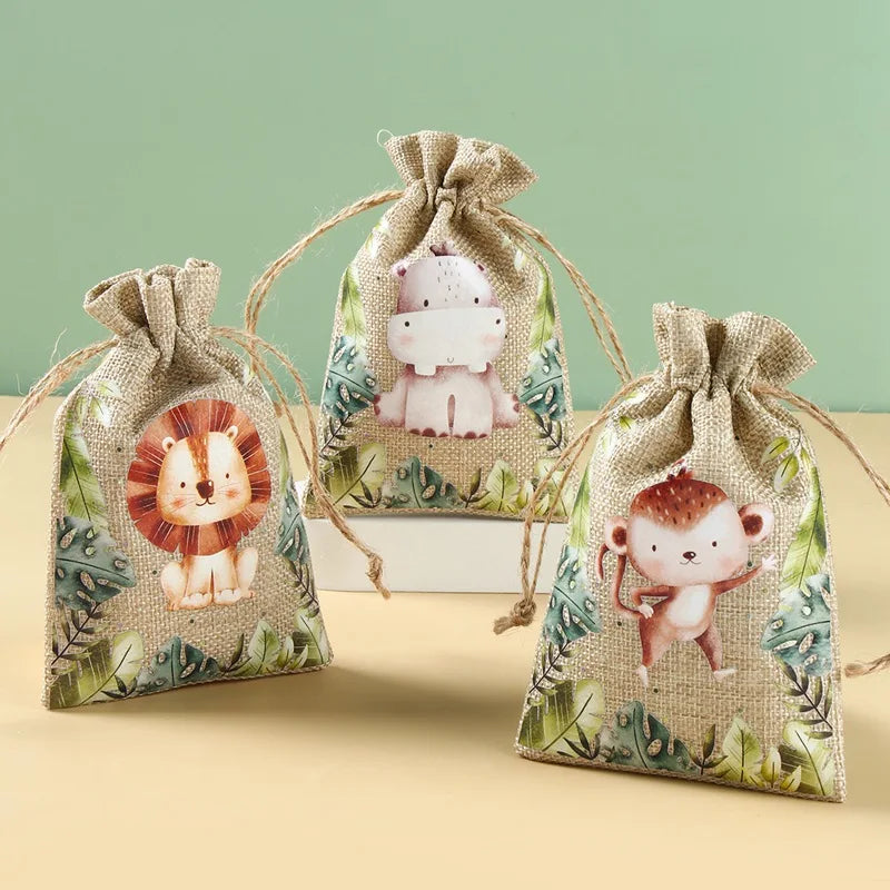 Safari Animal Party Sweets Gift Bags