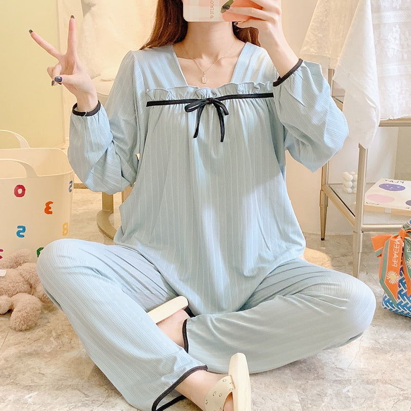 Milk Cool Maternity Nursing Sleepwear Sets Pregnant Women Pajamas