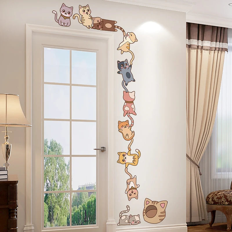 Colorful Cats Wall Sticker