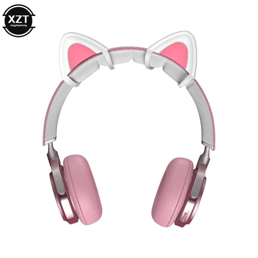 Wireless Pink Silicone Cat Headphones