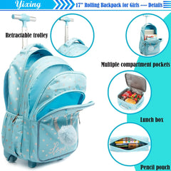 Children's Wheeled Backpack Bag Set