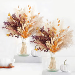 Boho Flowers Orange Pampas