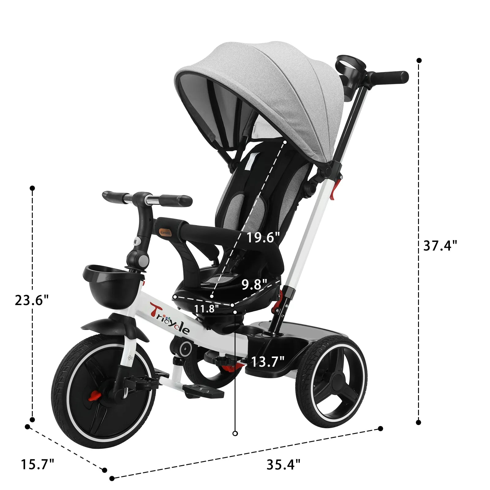 Baby Stroller Tricycle Bike, 360 Degree Rotation