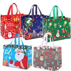 4pcs Christmas Gift Bag Santa Claus Snowman non-woven tote bag Candy Gift Packaging Bag Christmas Home Party