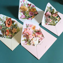 Romantic Flower 3D Pop-up Greeting Cards